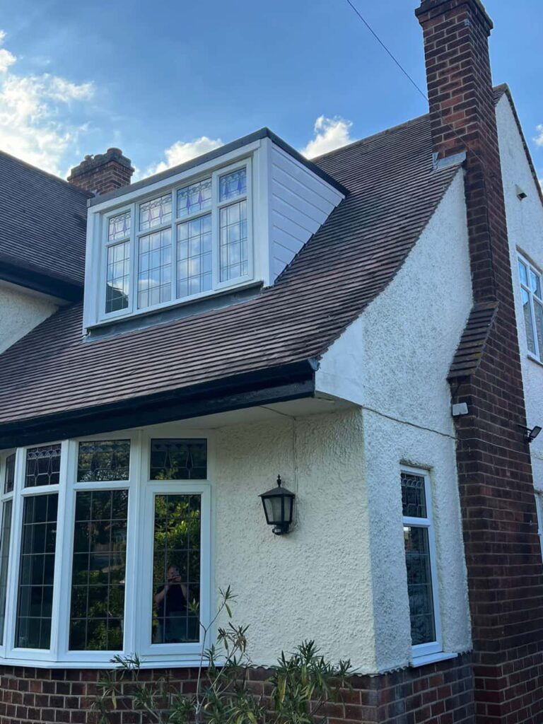 This is a photo of a dormer window which has just had some repairs carried out where the roof and the dormer meet. Works carried out by Waterlooville Roofing Repairs